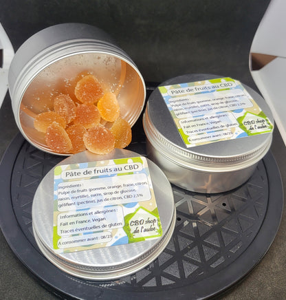 gummies ( pâte de fruit ) - 2.5% de CBD - 12 unités